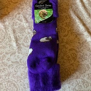 Comfort Socks Boiled Wool Lined Sheep Print Socks